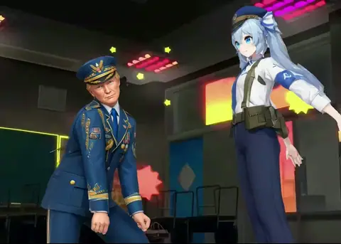 persona5dancinginstarlight Israel anime girl and anime trump edit — meme template